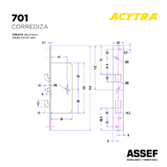 701 Cerradura Puerta Exterior Acytra - comprar online