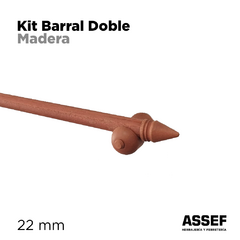 Kit Economico Barral de madera | 22 mm - 2.00mt