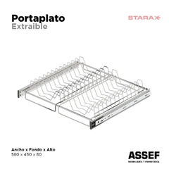 Canasto Cajón Portaplatos | Cromado - comprar online