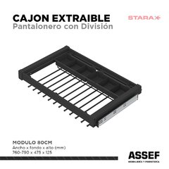 Cajon con División y Pantalonero | Línea PREMIUM - comprar online