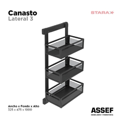 Canasto Lateral 3 Bandejas - comprar online