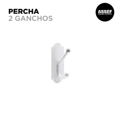 Percha 2 Ganchos Vertical | Blanco