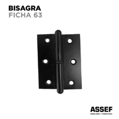 Bisagra Ficha 63 | Negra