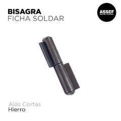 Bisagra Ficha Soldar | Alas cortas