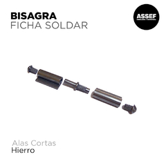 Bisagra Ficha Soldar | Alas cortas - comprar online