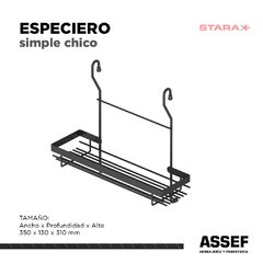 Especiero Simple Chico - comprar online