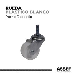 RUEDA PLASTICO BLANCO