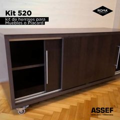 kit 520 | herrajes corredizos para muebles o placard.