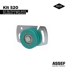 kit 520 | herrajes corredizos para muebles o placard. - comprar online