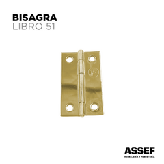 Bisagra Libro | 51mm bronce