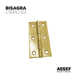 Bisagra Libro | 63mm bronce