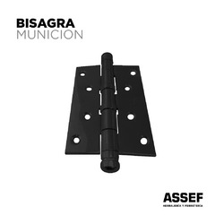 Bisagra Municion 100X75 Negra