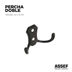 Percha Doble | Negra