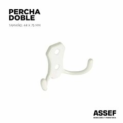 Percha Doble | Blanco