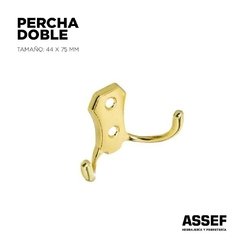 Percha Doble | Dorado en internet