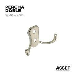 Percha Doble | Cromo - HERRAJES ASSEF