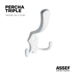 Percha Triple | Blanco - comprar online