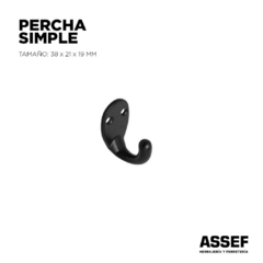 Percha Simple | Negro