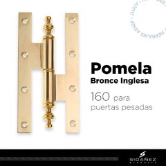 Pomela de Bronce Inglesa para Puerta Reforzada (160x80)