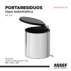 Portaresiduos 10Lts | Tapa Automática - comprar online