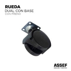 Rueda Dual con Base con Freno