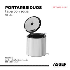 Portaresiduos 10Lts con Soga - comprar online