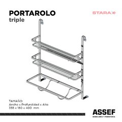 Portarollo Triple| Lujo - comprar online