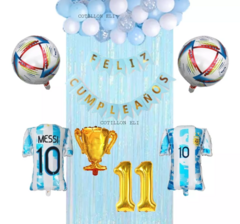 Combo Globos Argentina Futbol Messi Globos Mundial Cumple 2