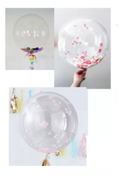 5 Globos Burbuja Transparente 45cm Decoración Fiesta - comprar online
