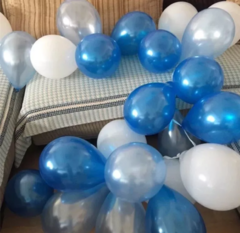 50 Globos Perlados Azul 10 Pulgadas - comprar online