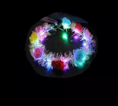 Vincha Flores Hippie Led Multicolor Corona Hawaiana X 5 - comprar online
