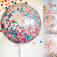 5 Globos Cristal Transparente Piñata 18 Pulg. Sin Confeti - tienda online