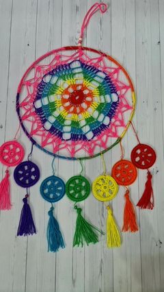 Mandala tejido de 7 chakras