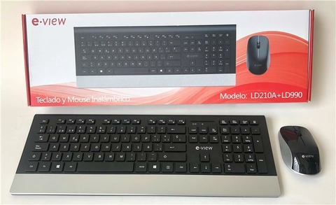 Teclado y mouse inalámbrico e-view LD210A+LD990