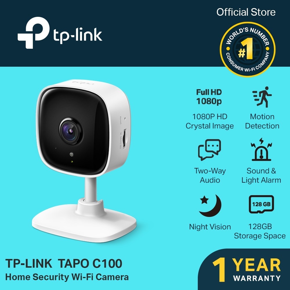 TAPO C100 Cámara Wi Fi de Seguridad, Detección de Movimiento, Visión  Nocturna, Excelente Cámara 