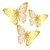 Mariposas decorativas dorada x6