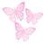 Mariposas decorativas rosa pastel x6