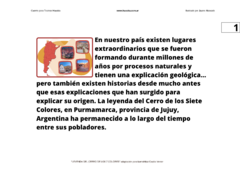 A3 Cuento tamaño A3 (grande) Título "La leyenda del Cerro de los 7 colores" - comprar online