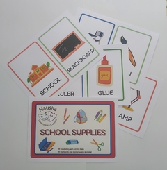 A3 "School supplies" Material didáctico en inglés Tamaño A3 - tienda online