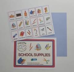 A4 "School supplies" Material didáctico en inglés Tamaño A4 en internet