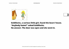 A4 Cuento tamaño A4 Título "Goldilocks and the 3 bears" en internet