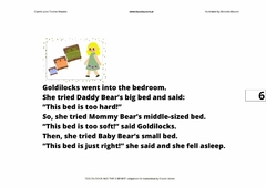 Imagen de A3 Cuento tamaño A3 Título "Goldilocks and the 3 bears"
