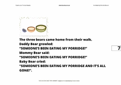 A3 Cuento tamaño A3 Título "Goldilocks and the 3 bears" - comprar online