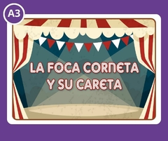 A3 CUENTO Tamaño A3 (grande) Título: "LA FOCA CORNETA Y SU CARETA."