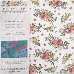 Papel para origami "Day flowers" ( Tamaño 15x15 cm - pack x 20 papeles) - comprar online