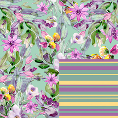 BLOCK SURTIDO BIFAZ "WINTER FLOWERS" 15X15 CM 120 PAPELES - comprar online