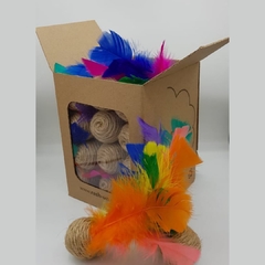 Pelotas con plumas caja exhibidora (Incluye 30 unid,) - comprar online