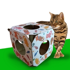 Cubo Casa Dado 30 X 30 Para Gatos Carton
