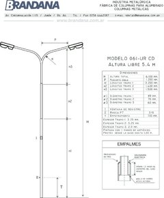 Columna con curva doble 5,4 m - comprar online