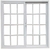 Ventana Aluminio Corrediza Vidrio Repartido 150x120
